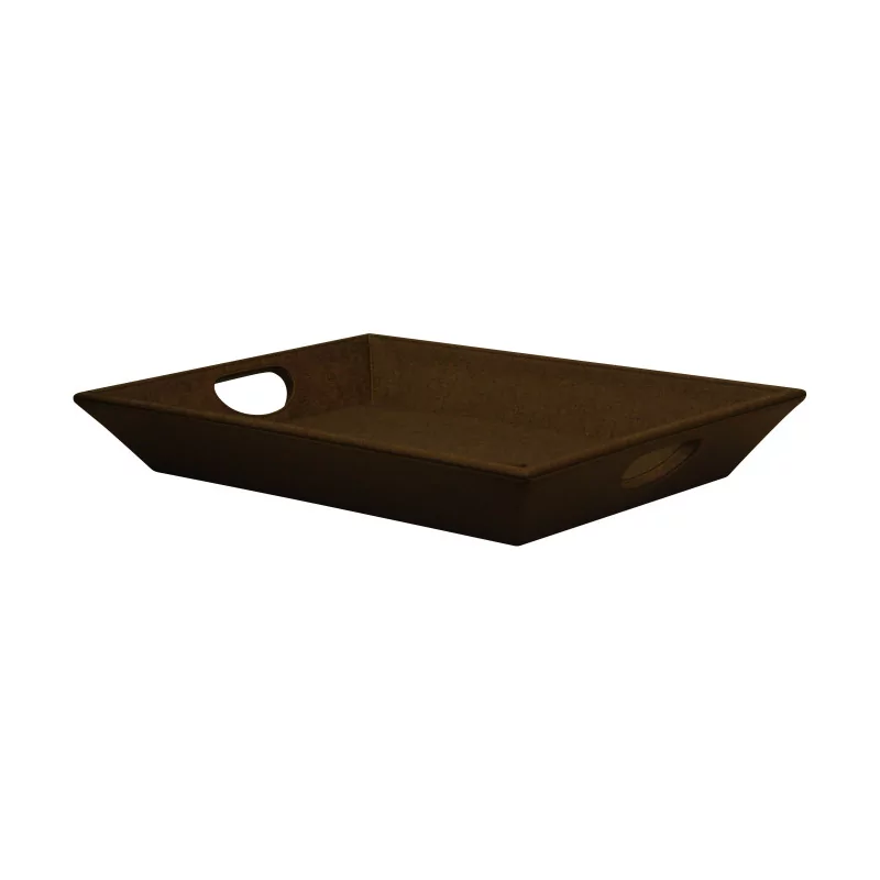 tray in brown oilcloth. - Moinat - Plates
