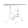 Round folding table Fleury model in wrought iron, top in … - Moinat - Heritage