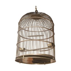 Directoire Papageienkäfig aus Messing, restauriert in unserem …