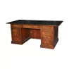 Bureau Partner desk en acajou collection Bevan avec cuir sur … - Moinat - Bureaux plats