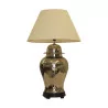 Tongling lamp in silver metal and cream lampshade style … - Moinat - Table lamps