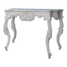 Console de style Louis XV Napoléon III peint en blanc mat avec … - Moinat - Consoles, Dessertes, Dos de canapé