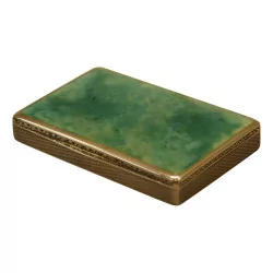 Box in Geneva enamel color malachite green and silver 935 …