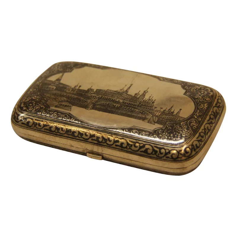 silver box with “Moscow” decoration in 800 silver, dated 1895 … - Moinat - Boxes, Urns, Vases