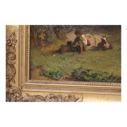 Tableau “Berger” huile sur toile, signé Étienne DUVAL …