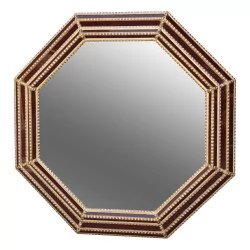 威尼斯风格镜子，镀金木框饰面……
