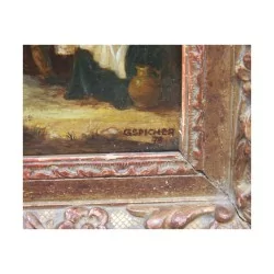 布面油画，勃鲁盖尔风格，由一位艺术家绘制……