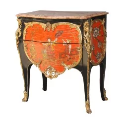 Commode Louis XV en laque de chine, modèle Migeon, dans le