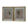Pair of lithography engravings signed Boucher, with frame … - Moinat - Prints, Reproductions