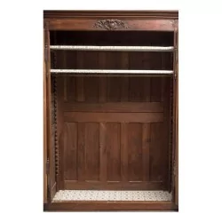 Louis XV Regency wardrobe in walnut mounted on fir …