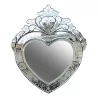 Venetian “Rosano” mirror in the shape of a heart. - Moinat - Mirrors