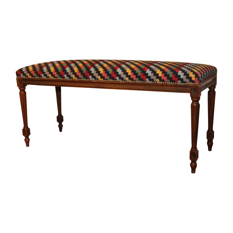 Banquette de style Louis XVI en hêtre sculpté patiné, … - Moinat - Tabourets, Banquettes, Poufs Banquette de style Louis XVI en hêtre sculpté patiné, … - Moinat - Tabourets, Banquettes, Poufs