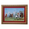 张桌子“Polo”，带红色 Marie-Louise 和镀金木框。 - Moinat - 画 - 各种的