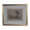 Neapolitan engraving “Naples”, under glass with wooden stick … - Moinat - Prints, Reproductions