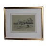 Gravure Napolitaine “Naples”, sous verre avec baguette en bois … - Moinat - Gravures