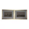 Pair of Neapolitan “Naples” engravings, under glass with … - Moinat - VE2022/1