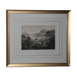 Ensemble de 14 gravures “Vue Haute-Savoie” sous verre avec …