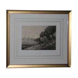 Ensemble de 14 gravures “Vue Haute-Savoie” sous verre avec …