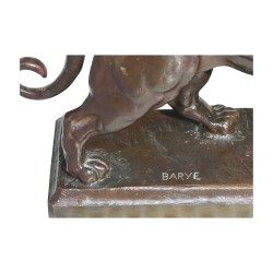 Bronze “Tigre marchant” , signé Barye devant le posterieur …