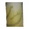 花瓶，单花，签名 Gallé，绿色和黄色，带 … - Moinat - 箱, 瓮, 花瓶