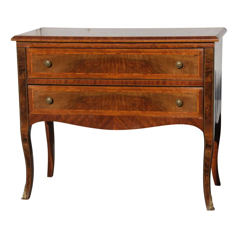 Louis XVI transition chest of drawers in inlaid walnut wood and … - Moinat - Chests of drawers, Commodes, Chifonnier, Chest of 7 drawers