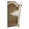 Armoire peinte blanc avec décor floral, dessus chapeau de … - Moinat - Armoires