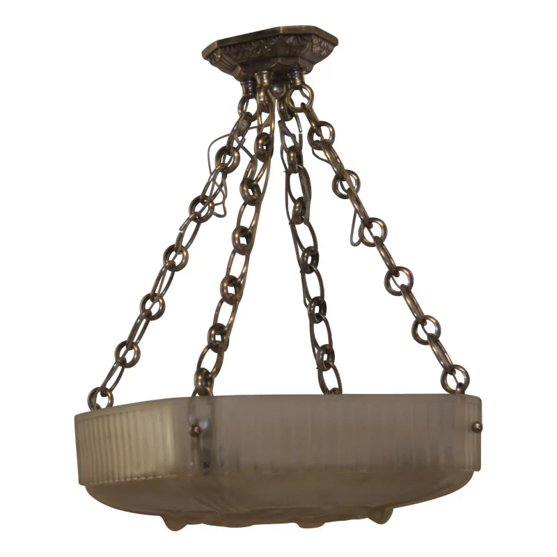 LALIQUE 风格的装饰艺术风格枝形吊灯，位于 4 … - Moinat - 吊灯, 吸顶灯