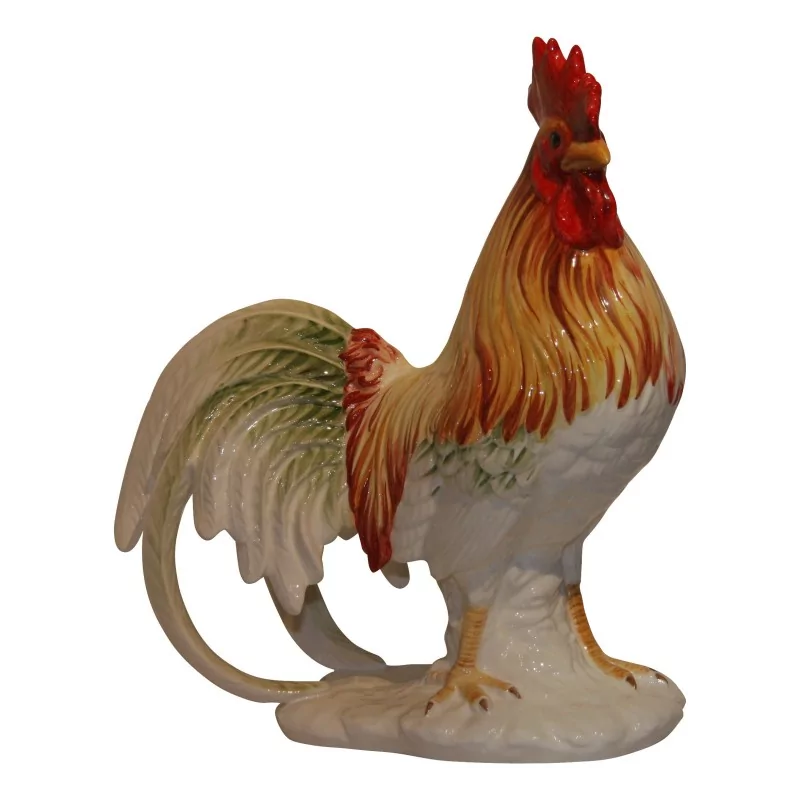 来自阿胡拉收藏的大型瓷公鸡。 - Moinat - 瓷