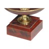 Pair of cups in enamelled sheet metal in red gold painted on … - Moinat - Decorating accessories