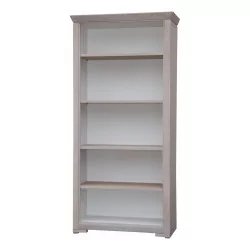 Bookcase with 4 shelves in bi-color stained oak.