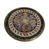 带大理石镶嵌台面和腰带的基座桌 - Moinat - End tables, Bouillotte tables, 床头桌, Pedestal tables