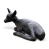 一只躺着的小鹿的青铜雕像。 - Moinat - 雕像