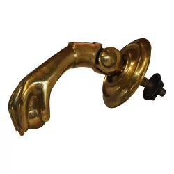 Door knocker (Knocker) in the shape of a hand, in gilded bronze …