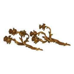 Pair of Louis XV gilt bronze sconces. Provenance Castle …