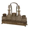 Liberty Cruet with 5 bottles, 800 silver mount. Late 19th … - Moinat - Silverware