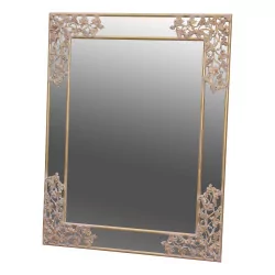 Rectangular mirror with cluster of reason decor in the style …