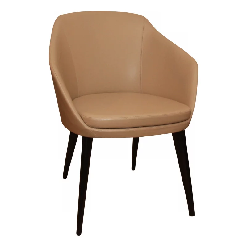 Gayac armchair in beech with foam padding and covered with … - Moinat - Armchairs