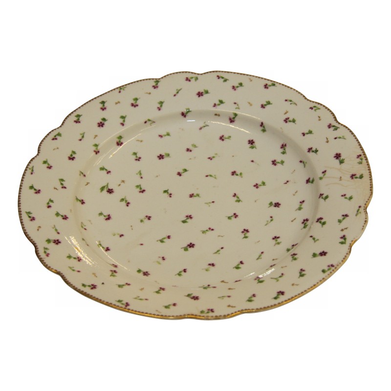 Grand plat en porcelaine Vieux Nyon avec décor Myosotis. 18ème … - Moinat - Porcelaine Grand plat en porcelaine Vieux Nyon avec décor Myosotis. 18ème … - Moinat - Porcelaine
