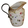 Porcelain milk jug with floral decoration and handle … - Moinat - Chinaware, Porcelain