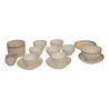 Set of 14 pieces in white porcelain with gold edges, … - Moinat - Chinaware, Porcelain