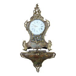 Louis XV Wanduhr, signiert BESNARD in Paris mit Ziffernblatt …