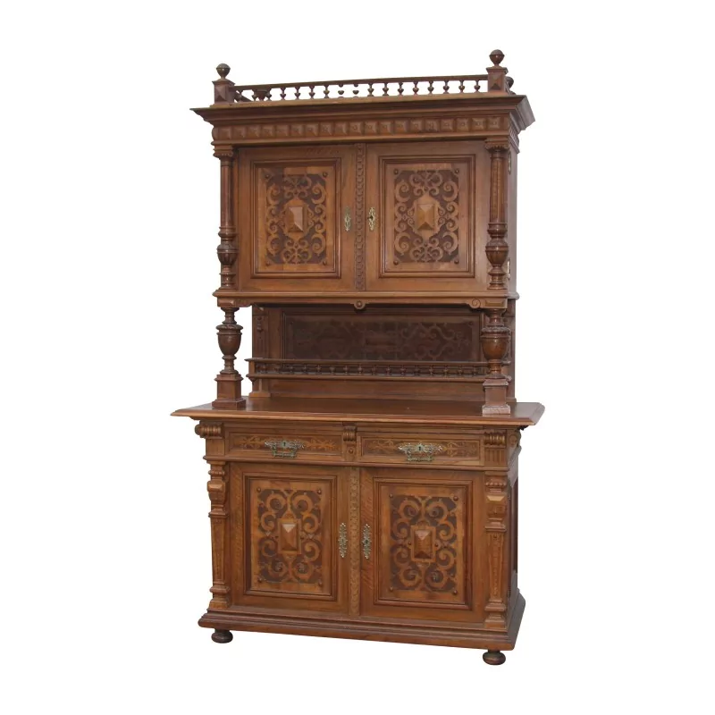 Buffet Henri II de style Renaissance de qualité, en noyer - Moinat - Bahuts, Bars, Buffets, Coffres, Enfilades Buffet Henri II de style Renaissance de qualité, en noyer - Moinat - Bahuts, Bars, Buffets, Coffres, Enfilades