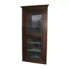 corner showcase in walnut wood on two … - Moinat - Bookshelves, Bookcases, Curio cabinets, Vitrines