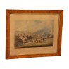Set of 4 engravings “Horse race” under glass with … - Moinat - Prints, Reproductions