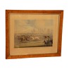 Set of 4 engravings “Horse race” under glass with … - Moinat - Prints, Reproductions