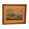 Set of 4 engravings “Horse race” under glass with … - Moinat - Prints, Reproductions