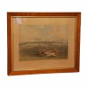 Set of 4 engravings “Horse race” under glass with … - Moinat - Prints, Reproductions