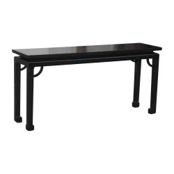 Console table in black Chinese lacquer