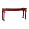 Console en laque de chine coloris rouge vin. - Moinat - Consoles, Dessertes, Dos de canapé