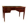 Bureau Directoire plat en bois acajou avec écritoire en cuir - Moinat - Bureaux plats